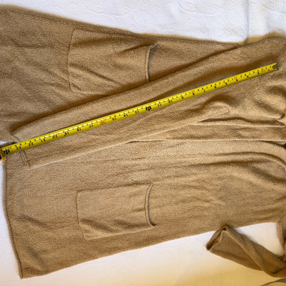 Barefoot Dreams Soft Camel Cardigan Cozy Chic Open Front Duster size S Nordstrom - Picture 8 of 12